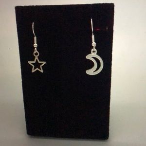 Moon and Star Earrings